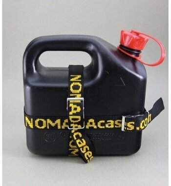 Bidón 3L gasolina + soporte para maletas Holan